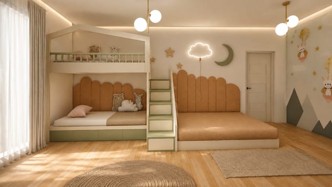 design stylish kids bedroom