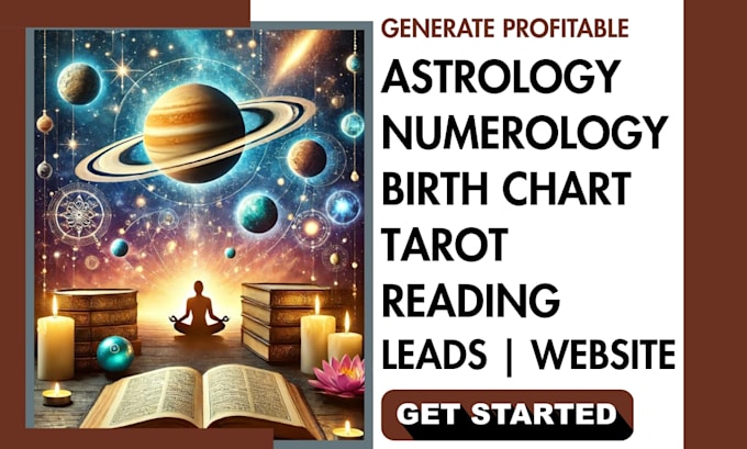 generate astrology leads, numerology, birth chart generator website