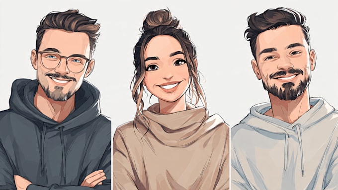 draw cartoon vector portrait or illustration