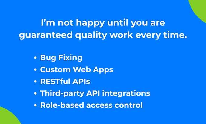 professional node js developer custom web apps, bug fixing API integrations