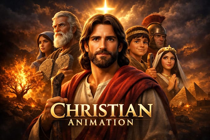 create consistent unique christian 3d character animation for bible stories