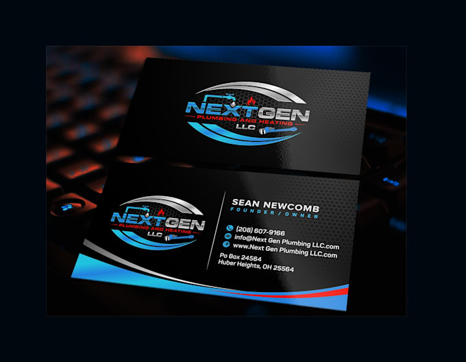 do a professional plumbing business card logo design