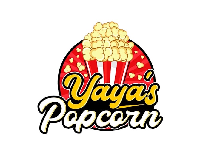 do a modern popcorn logo