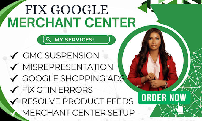 fix google merchant center suspension, misrepresentation and gmc issues