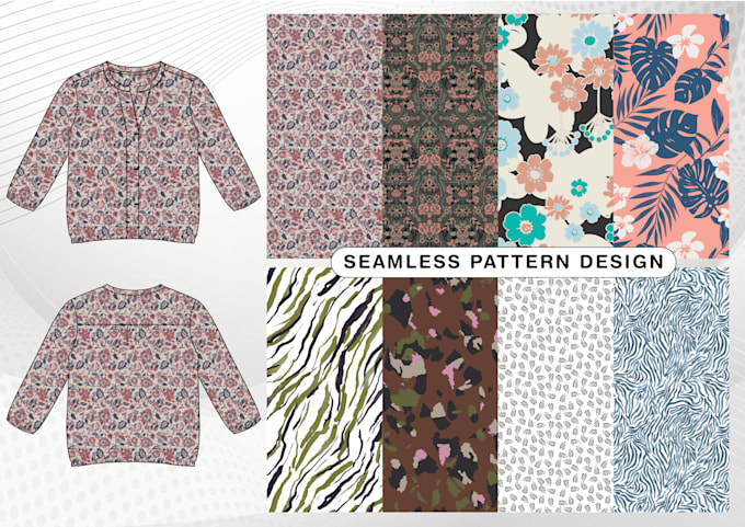 create seamless pattern design for apparel and textile