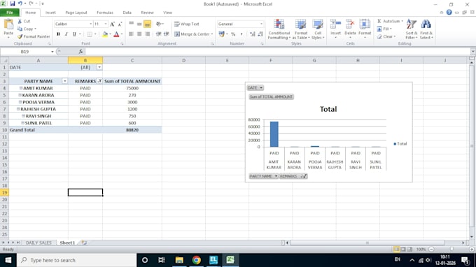 create excel mis and data reports