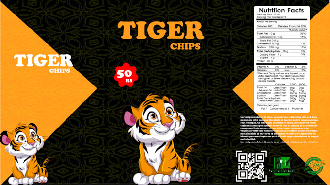 do local labels design for chips and cooking oil labels