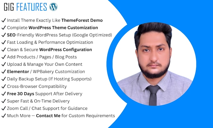 create wordpress website, themeforest theme demo import