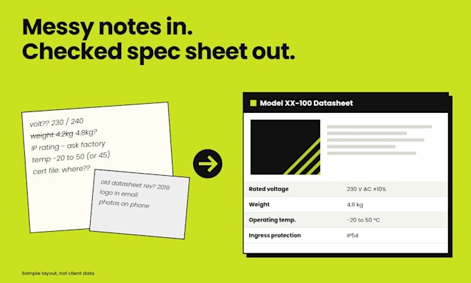 write technical documentation, user manual and spec sheet