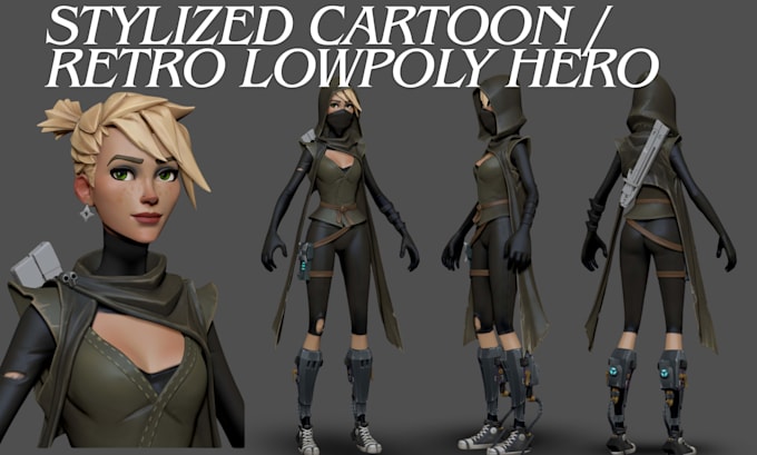 create stylized low poly 3d models and game ready assets