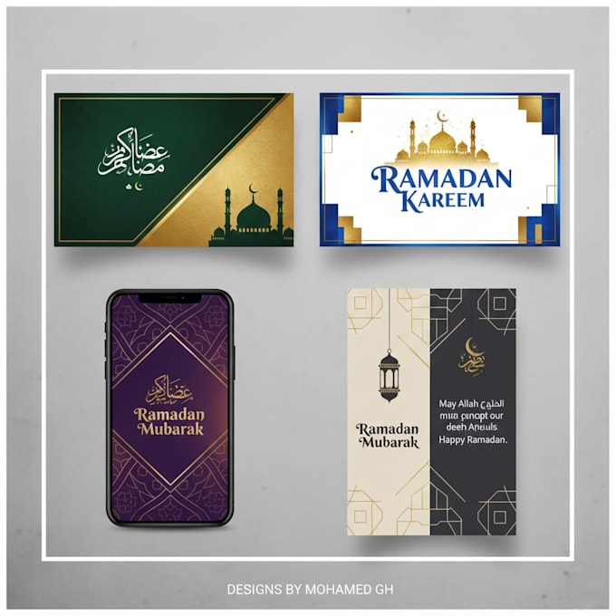 design professional ramadan and islamic greeting cards