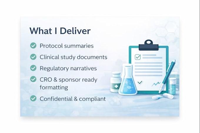 write clinical trial documents and protocol summaries