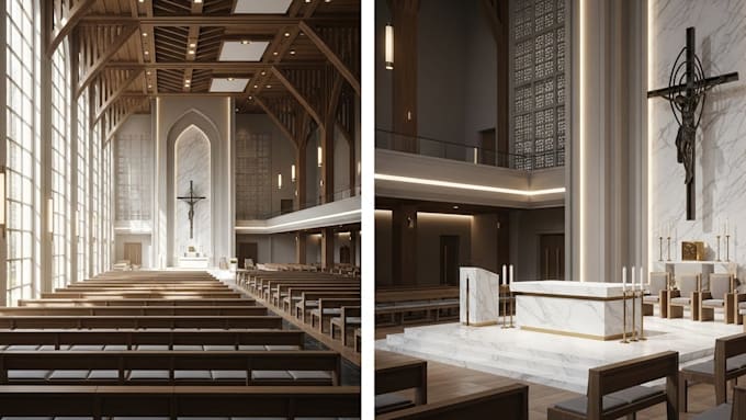 Bring your church interior to life in stunning 3d by Emmy0980 | Fiverr