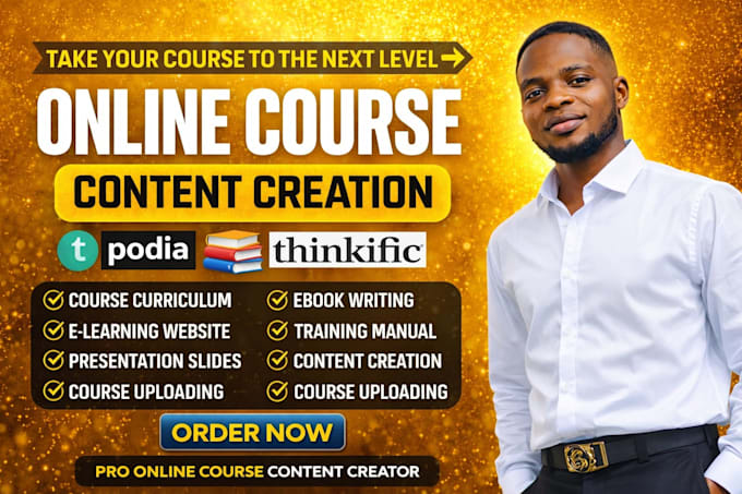 create online course content,course creation, course editing,and workbook design