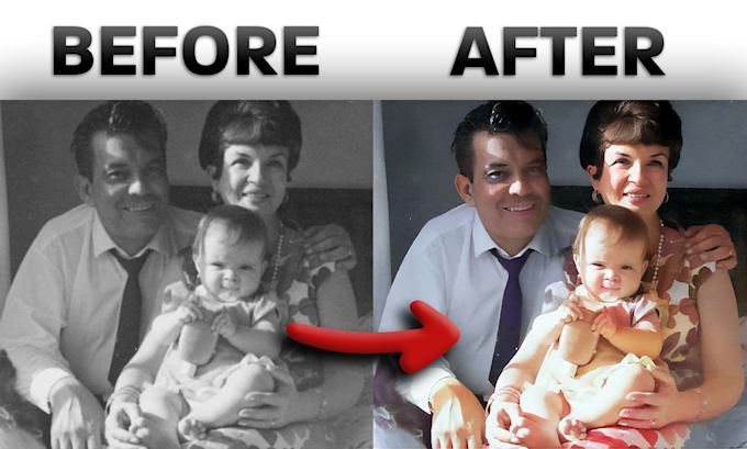 restore, repair and enhance your old damaged photos