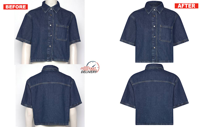 do ghost mannequin wrinkle removal symmetry clothing editing