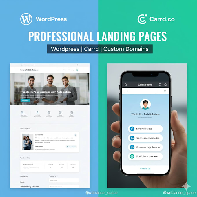 Design a high converting wordpress landing page by Weblancer_space | Fiverr