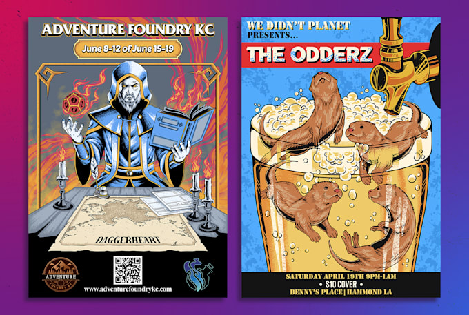 design event flyer or poster illustration
