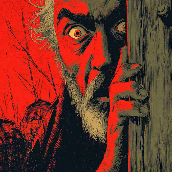 create a vintage horror comics artwork