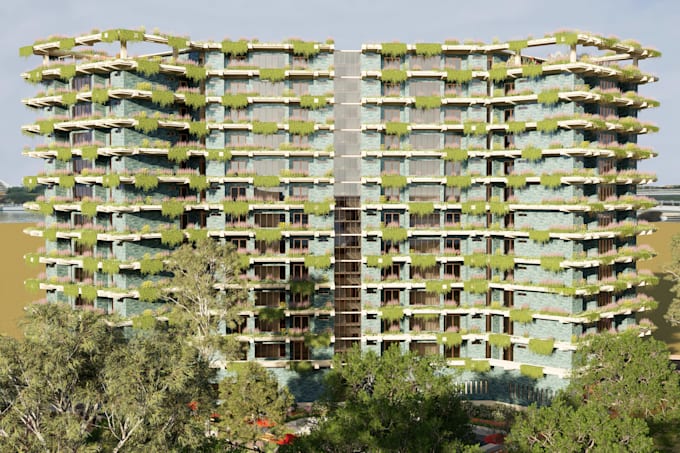 do realistic 3d exterior rendering and modeling