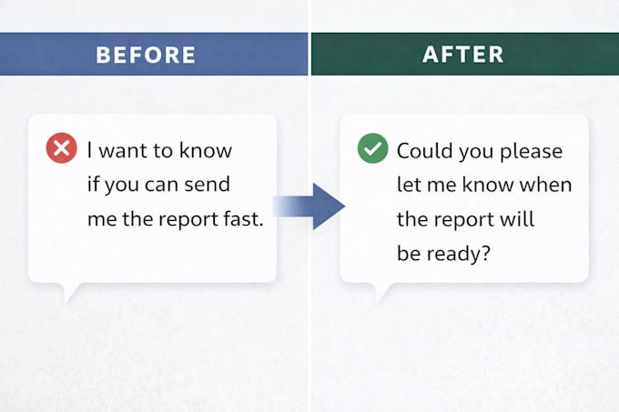 edit and improve your professional emails and messages