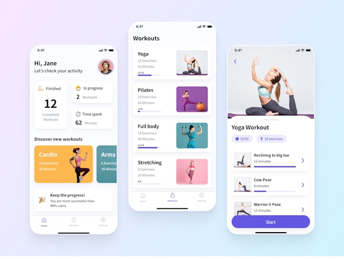 develop android, ios, ipad app and web app for business or healthcare or fitness