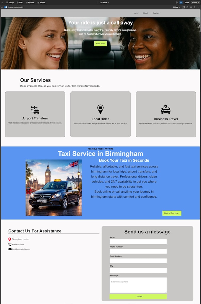 design and edit webflow webpages and cms setup
