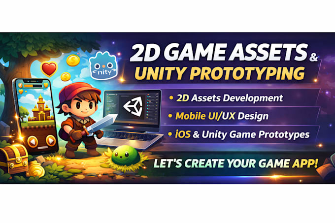 develop 2d game assists unity game ui ux design game prototype mobile ios app