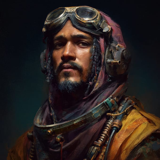 make stunning sci fi portrait art