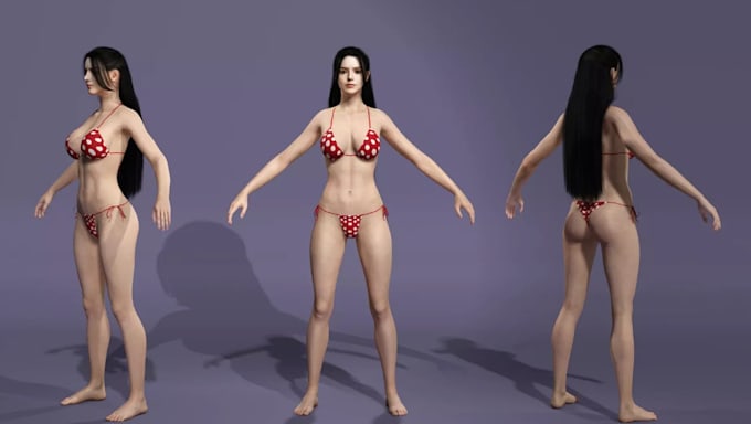 3d erotic character, elf 3dmodel, vrml model, rig3d for xsense, facetrack avatar