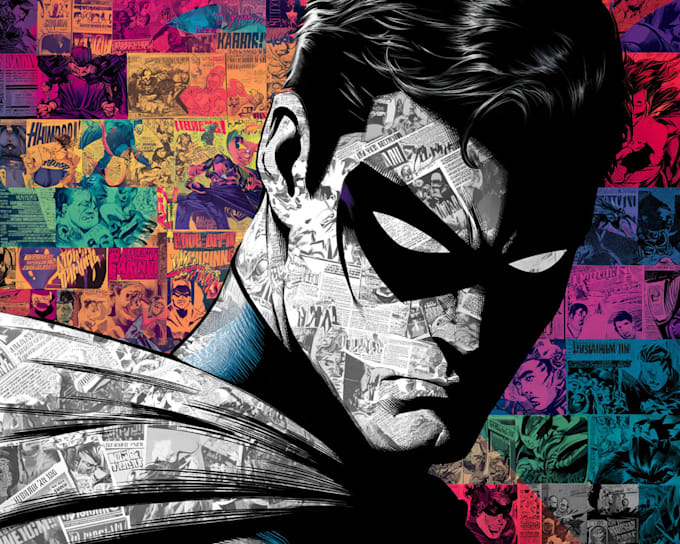 create illustrated novel, comic book cover