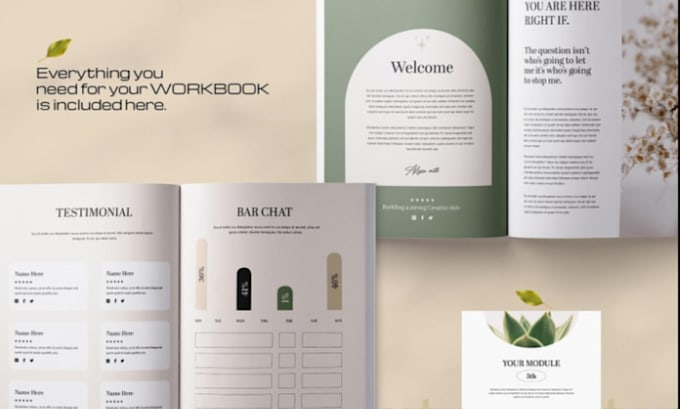 design professional printable planner canva workbook PDF fillable workbook ebook