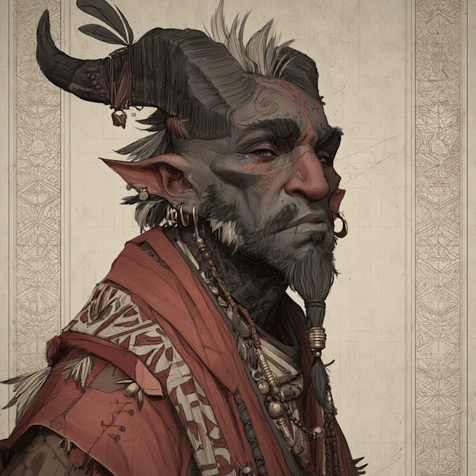 dnd character art and dnd character portrait