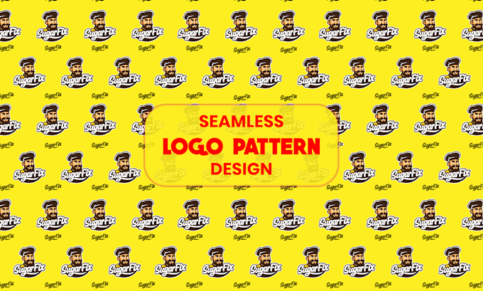 create custom seamless logo pattern designs for your brand