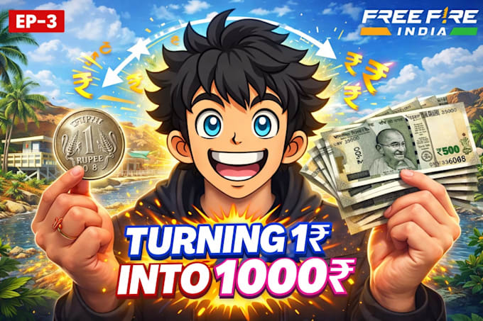 design viral cartoon thumbnail for youtube