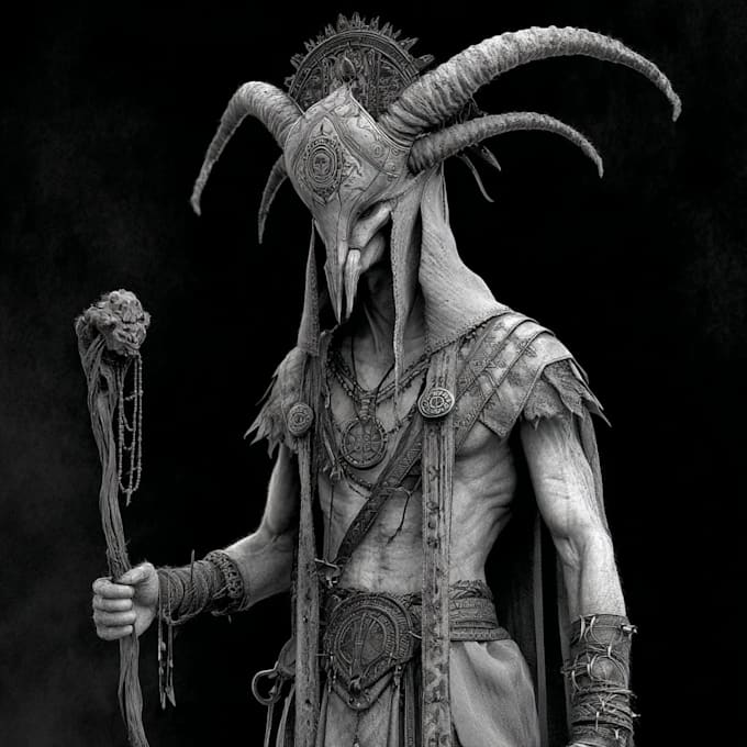 illustrate handmade horror monsters and characters