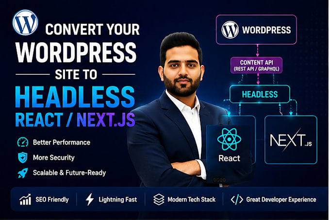 convert wordpress to headless next js react