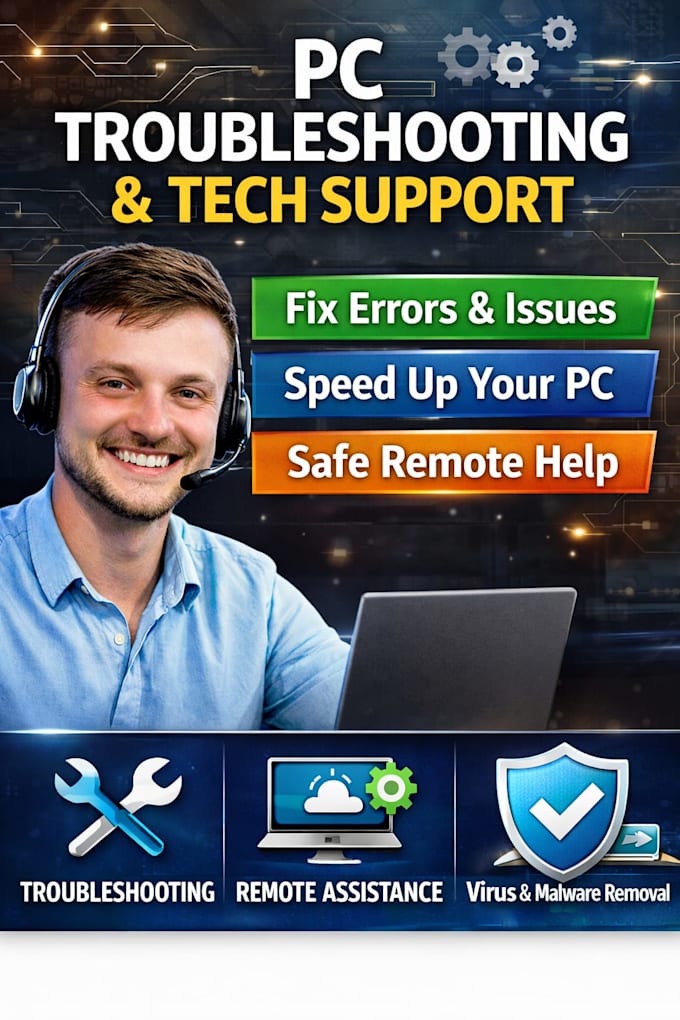 provide remote IT support, PC troubleshooting and technical assistance