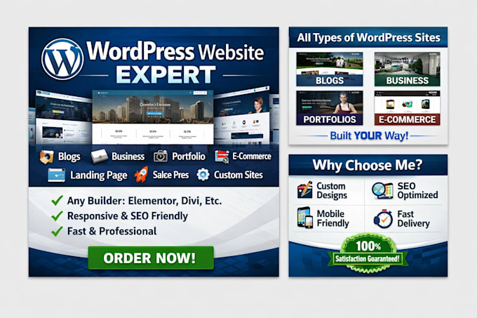 create seo optmized wordpress websites,blogs,designing