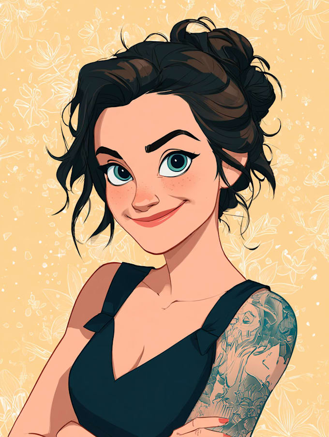 draw magical disney style art for you