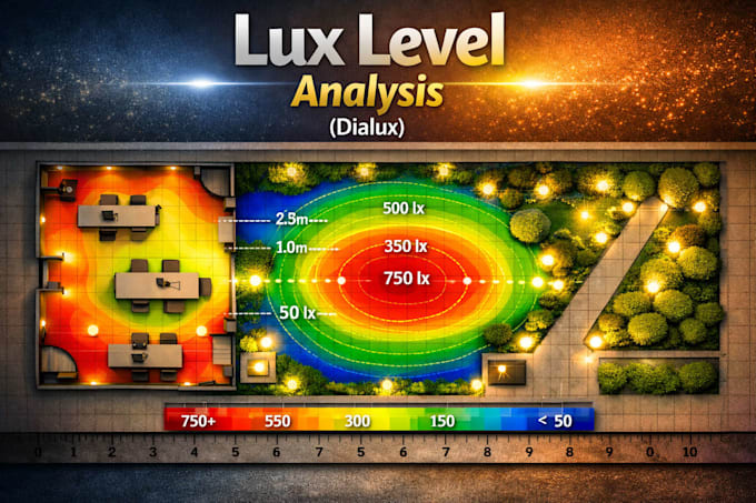 do dialux calculation and lighting design for your project