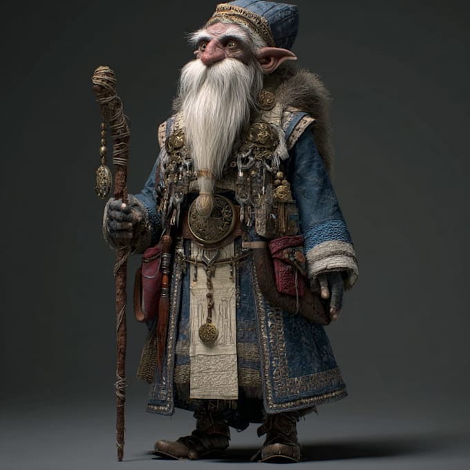 do a fantasy character art and character