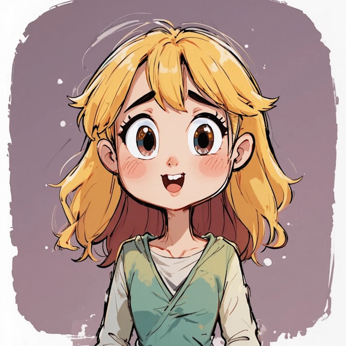 draw a cartoon character in a funny sketch