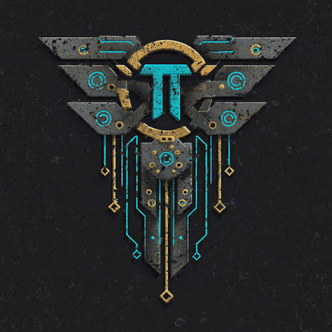 do futuristic cyberpunk logo or typography