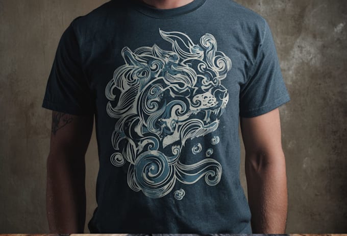 create linocut t shirt design for brand