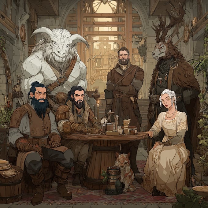 draw your dnd party