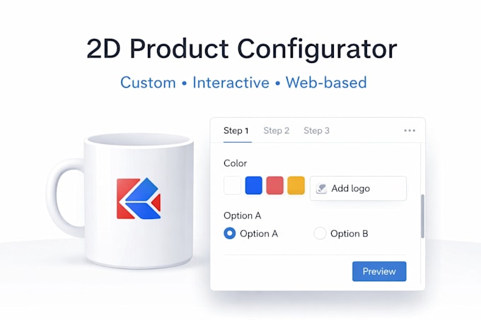 develop a custom 2d product configurator