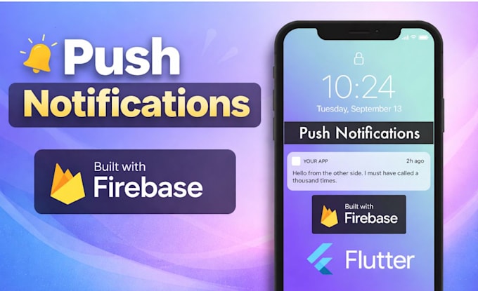 add firebase push notifications for flutter ios and android