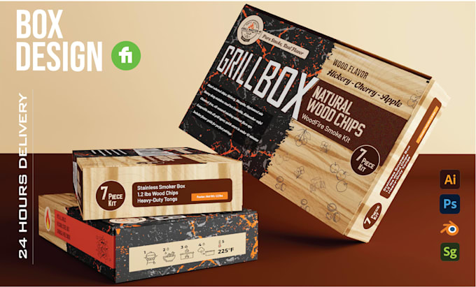 Design stunning product packaging boxes and labels with 3d mockup by ...