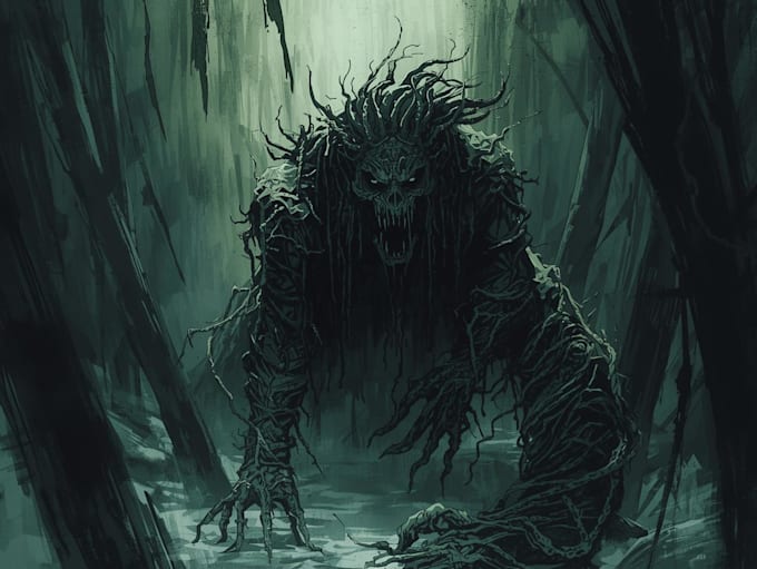 draw horror and dark fantasy illustrations